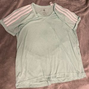 teal adidas workout t-shirt